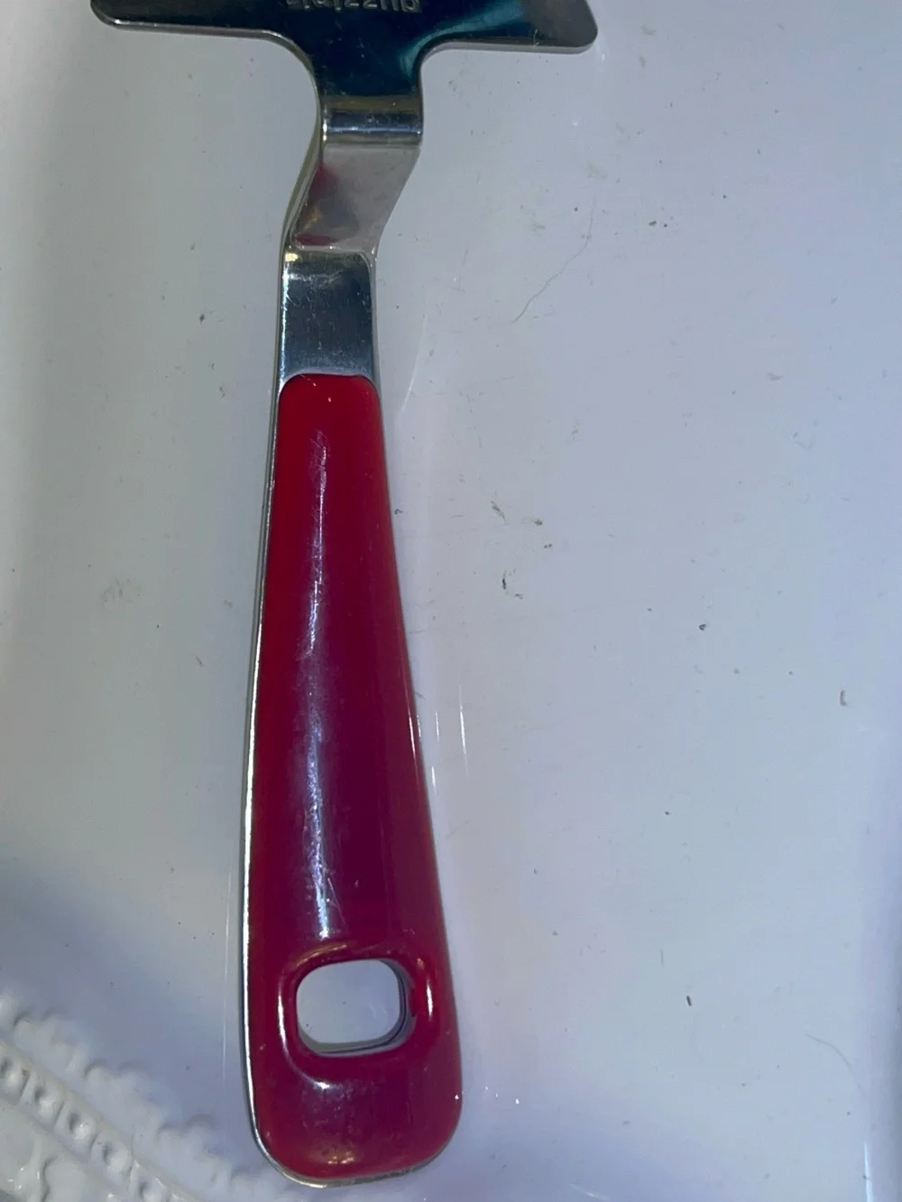 Guzzini Vintage Red Handled Stainless Steel Pie/Cake Server